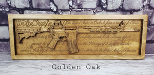 AR-15 Rifle With U.S. Constitution