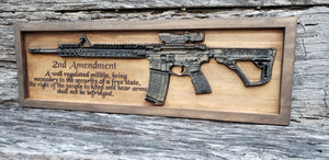 AR-15 Rifle With Second Amendment
