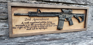 AR-15 Rifle With Second Amendment