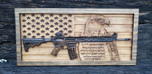 Load image into Gallery viewer, American Flag With AR-15 Rifle, Eagle, &amp; Second Amendment