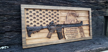 Load image into Gallery viewer, American Flag With AR-15 Rifle, Eagle, &amp; Second Amendment