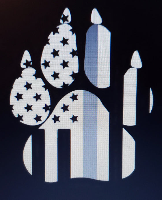 K9 Paw Decal