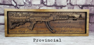 AK-47 With U.S. Constitution