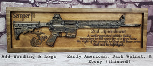 AR-15 Black Rifle With Second Amendment