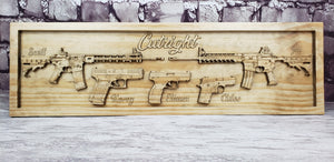 Customizable Family Gun Sign