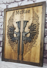 Load image into Gallery viewer, AR-15 Rifles With Bullet &amp; Magazine Wings With Wording