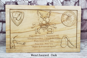 Customizable K-9 Sign