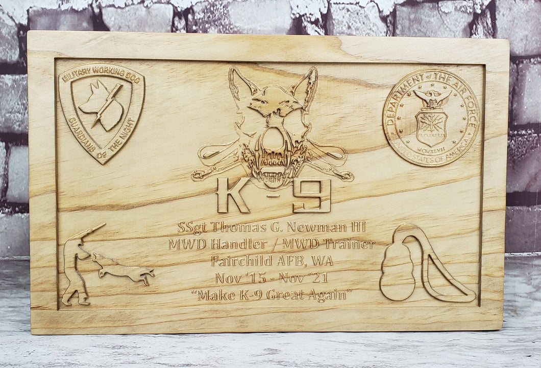 Customizable K-9 Sign