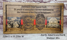 Load image into Gallery viewer, Customizable Firefighter Of The Year Plaque Fire Department Retirement Plaque