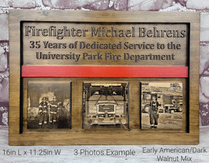 Customizable Firefighter Of The Year Plaque Fire Department Retirement Plaque