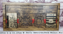 Load image into Gallery viewer, Customizable Firefighter Of The Year Plaque Fire Department Retirement Plaque