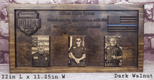 Load image into Gallery viewer, Customizable Law Enforcement Retirement Plaque With Painted American Flag Or Line