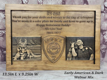 Load image into Gallery viewer, Customizable K9 And Handler Police Officer Law Enforcement Memorial Plaque With Photos