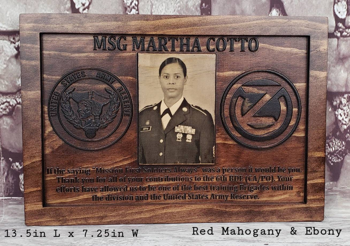 Customizable Retirement Military Plaque With Photos – Carved Gun Creations