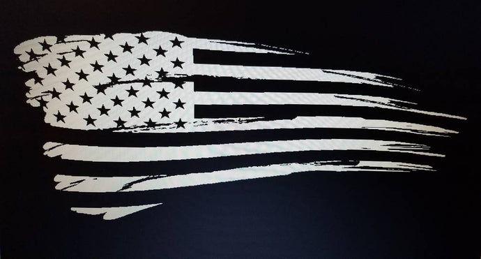 Distressed American Flag Vinyl Decal