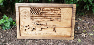 Customizable American Flag With Sniper Rifle