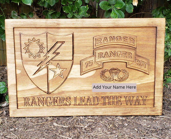 Customizable Army Rangers Sign