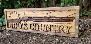 Betsy Ross Flag With Shotgun And God's Country