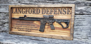 Customizable AR-15 Rifle With Second Amendment & Custom Wording