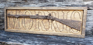 Flintlock Rifle Name Sign