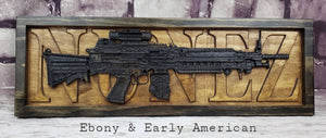 Machine Gun With Name Behind Gun