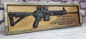 AR-15 Rifle with Second Amendment