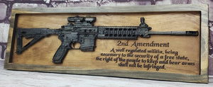 AR-15 Rifle with Second Amendment